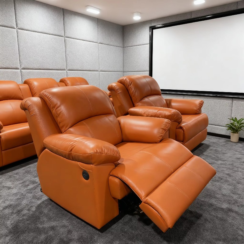 Home Cinema Recliner Chairs - Cómodo Sillón Reclinable de Cuero para