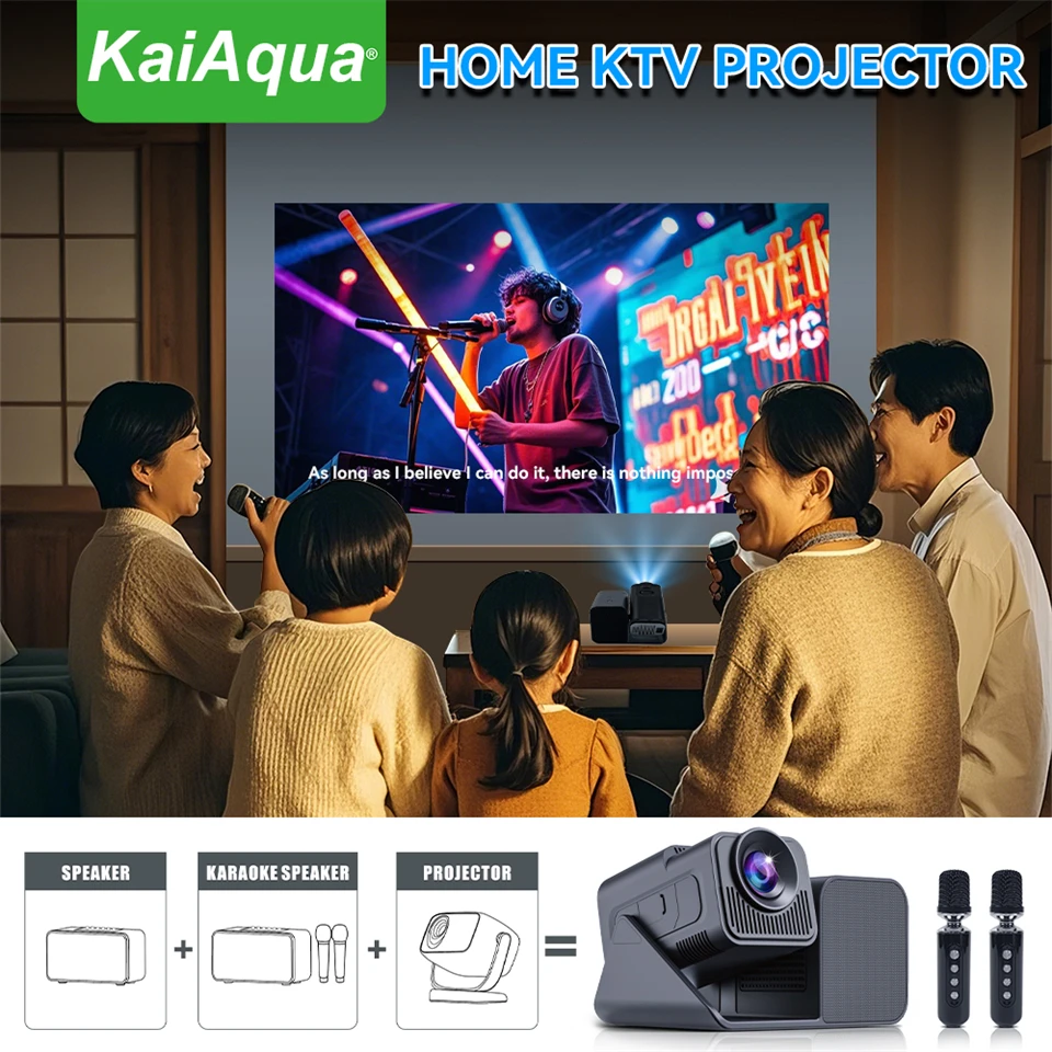 Home Cinema Karaoke Projector - KaiAqua KTV Proyector de Karaoke HT36