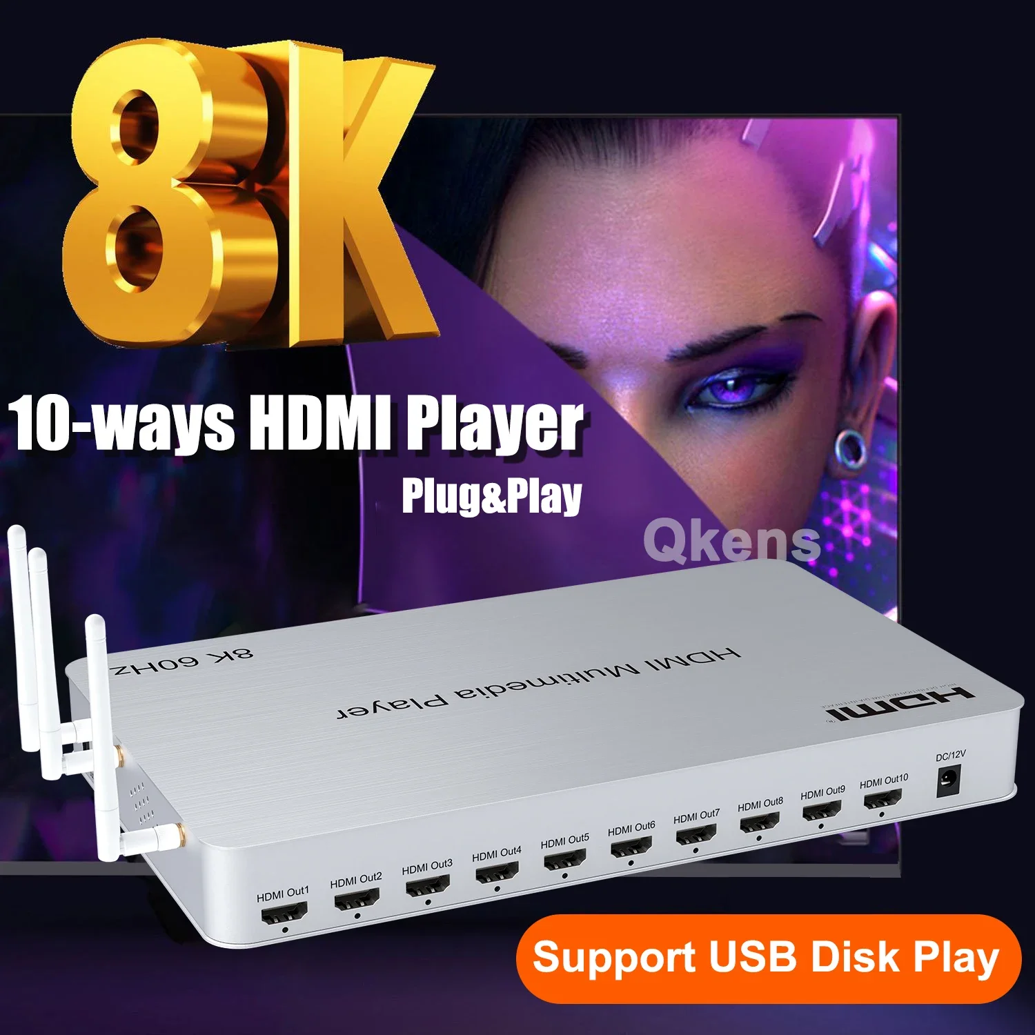 4K Media Player - Reproductor Multimedia HDMI H.265 8K 60Hz