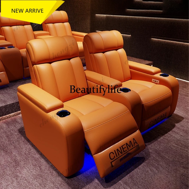 Home Cinema Recliner Chairs - Sillones Reclinables Eléctricos de Cuero Genuino