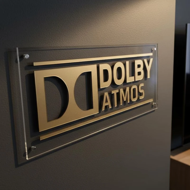 Home Cinema Wall Lights - Letrero Dolby Atmos: Decoración 3D para