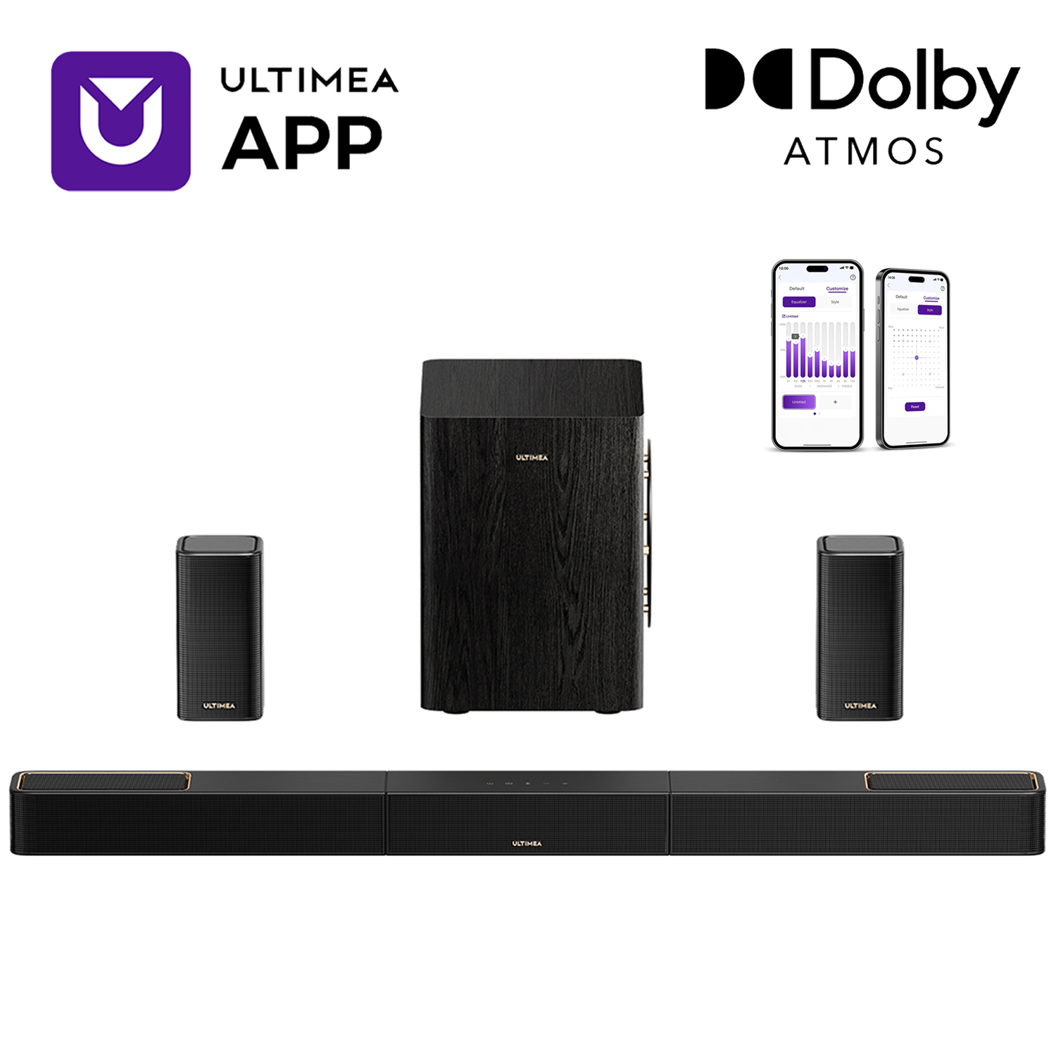 Home Cinema Of Soundbar - Sistema de Sonido Envolvente ULTIMEA 5.1.2,