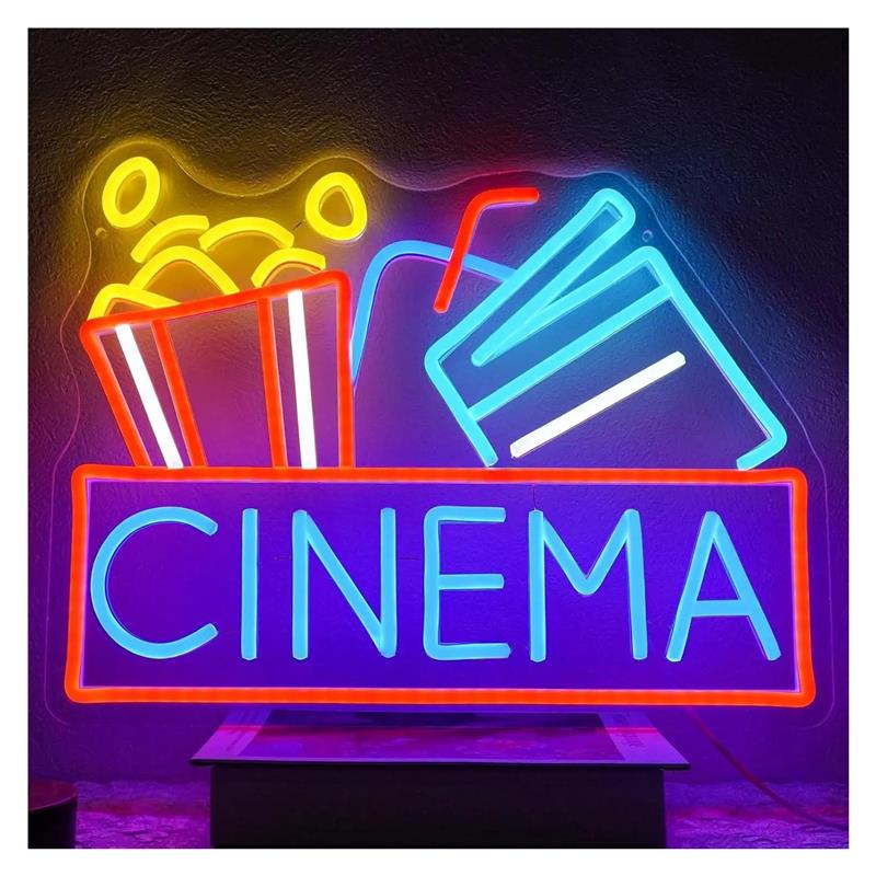 Home Cinema Wall Lights - Letrero de neón de cine con
