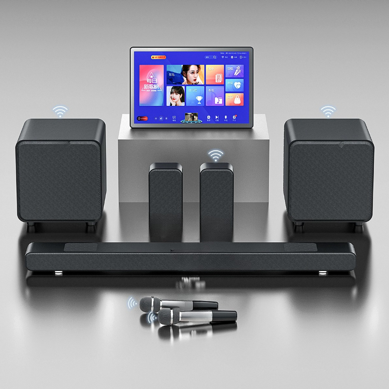 Home Cinema Karaoke Projector - Televisor LCD, estéreo externo, proyector para
