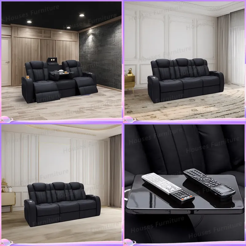 Home Cinema Recliner Chairs - Sillón Reclinable de Cuero para Cine