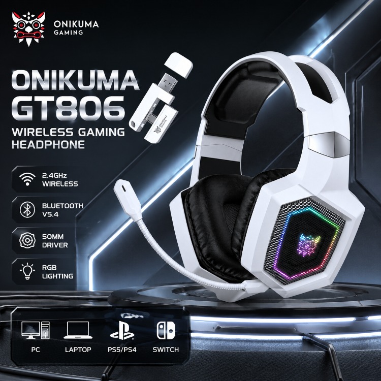 Home Cinema Headphones - Auriculares para Juegos ONIKUMA GT806, Inalámbricos