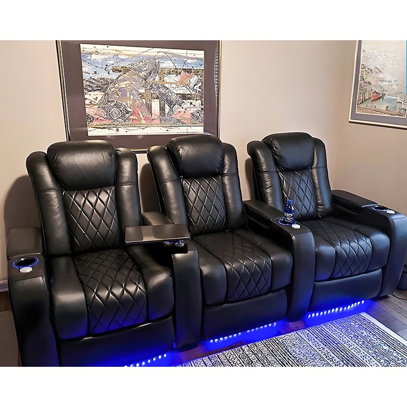 Sofá de Cine Moderno de Cuero  - Home Cinema Recliner Chairs reseña y precio