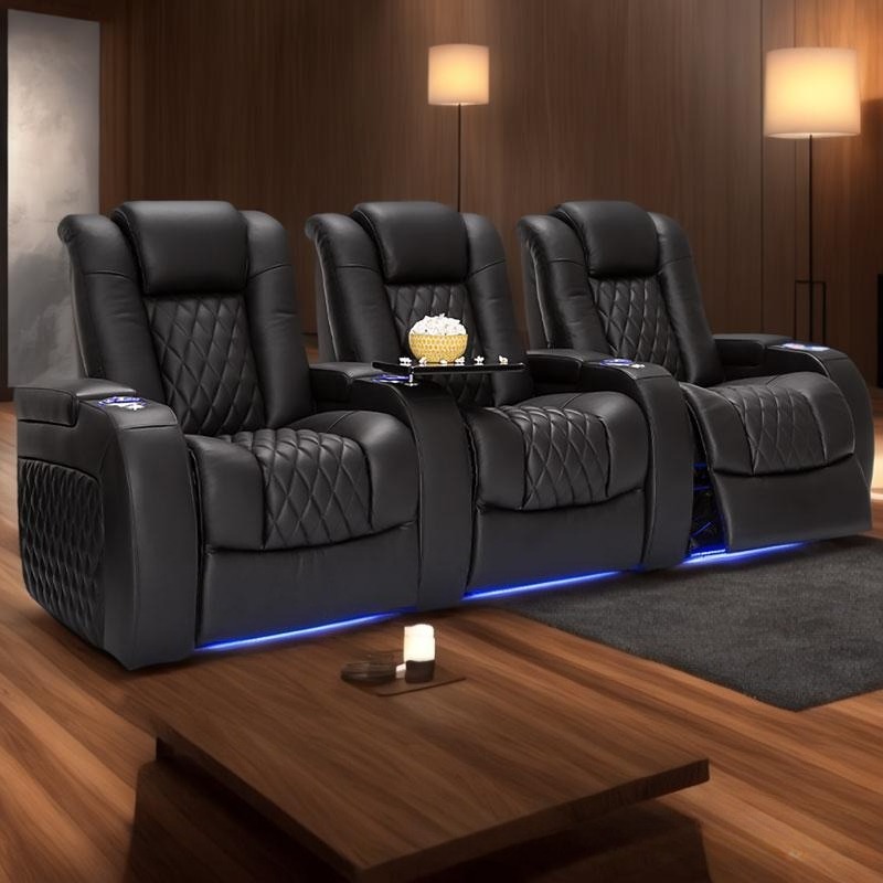 Sofá de Cine Moderno de Cuero  - Home Cinema Recliner Chairs reseña y precio