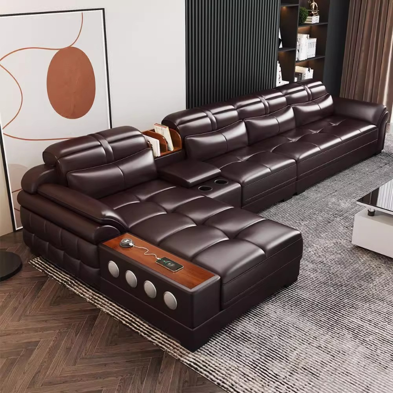 Sofás pequeños de cuero genuin - Home Cinema For Small Room reseña y precio