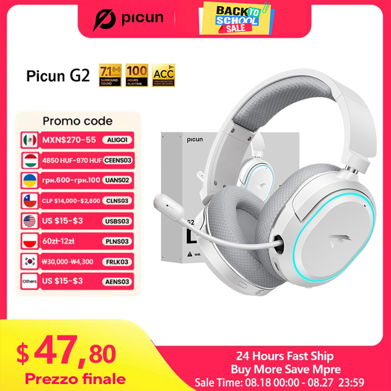 Picun G2 2,4 GHz Bluetooth aur - Home Cinema Headphones reseña y precio