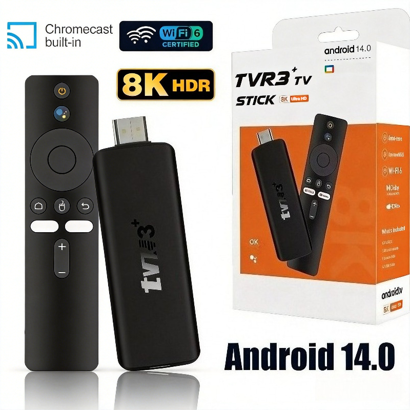 TVR3+ Android 14 Smart TV Stic - 4K Media Player reseña y precio