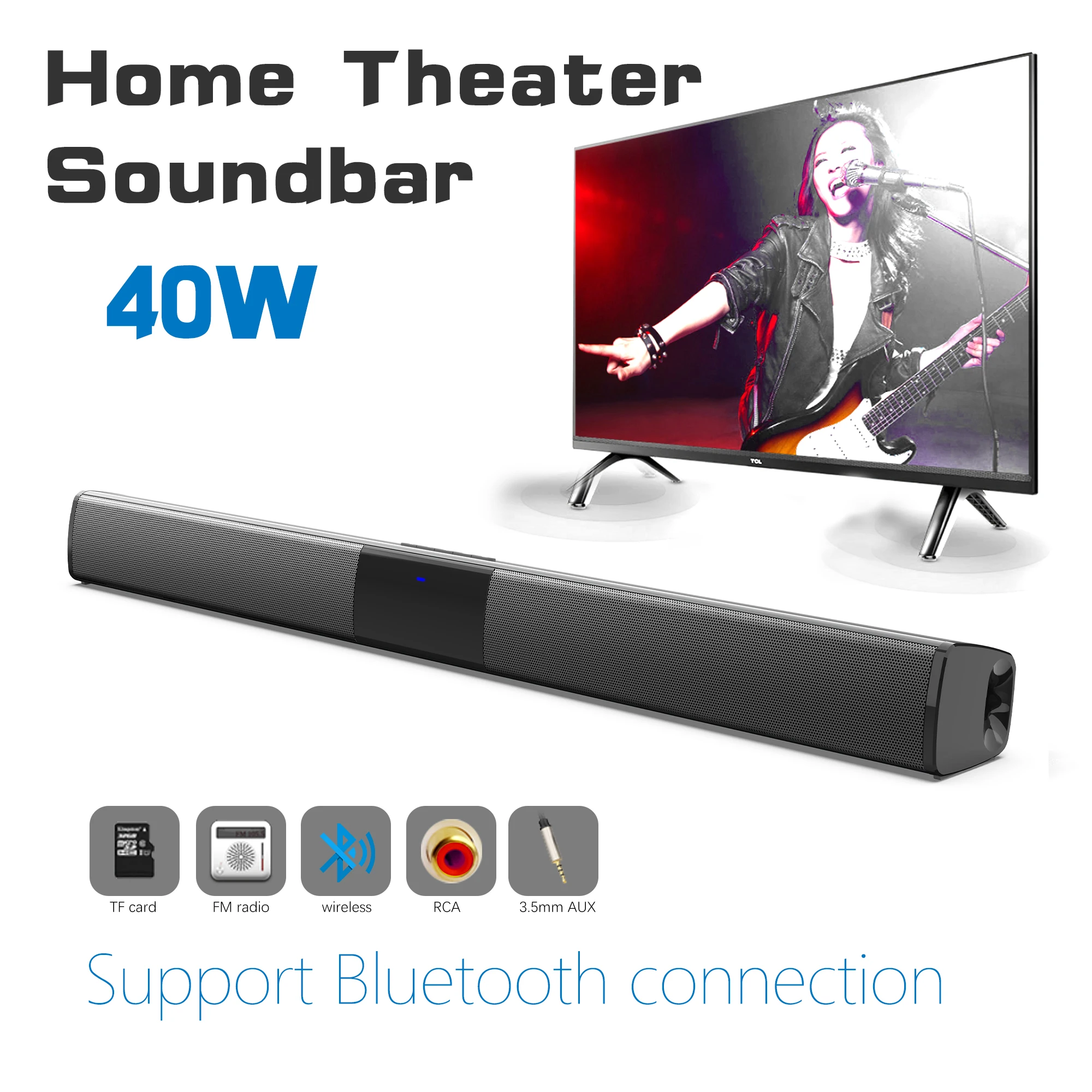 Barra de sonido de alta potenc - Home Cinema With Wireless Rear Speakers reseña y precio
