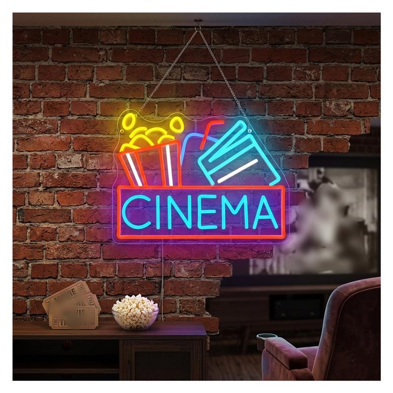 Letrero de neón de cine con al - Home Cinema Wall Lights reseña y precio
