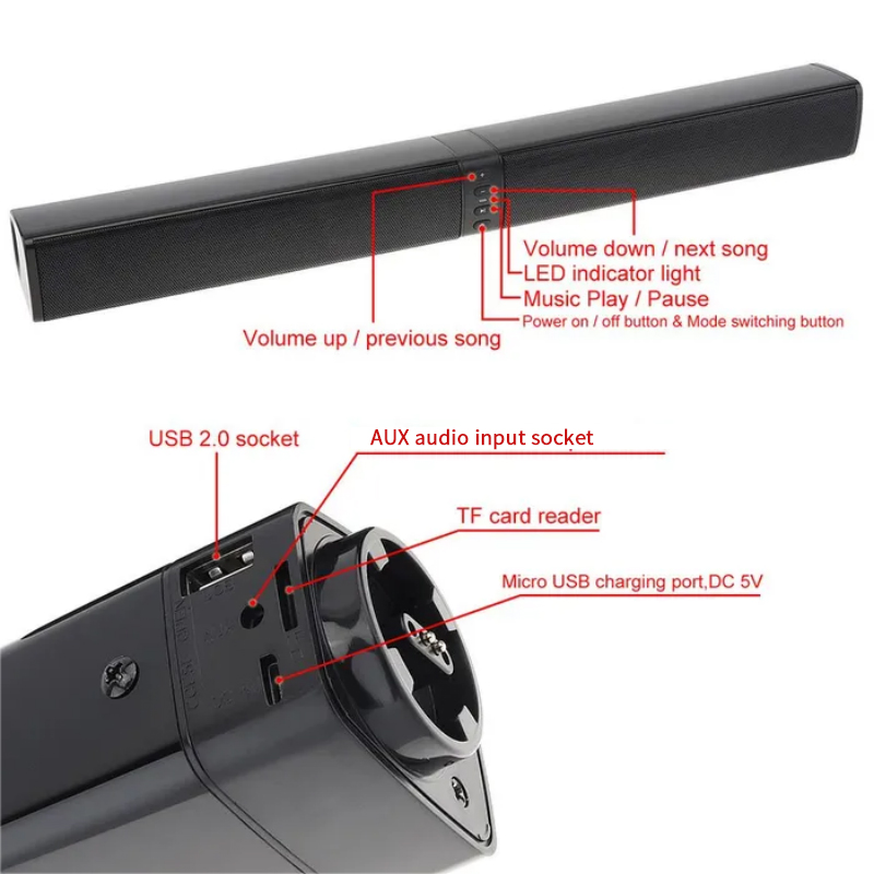 Potente barra de sonido, sonid - Home Cinema With Wireless Rear Speakers reseña y precio